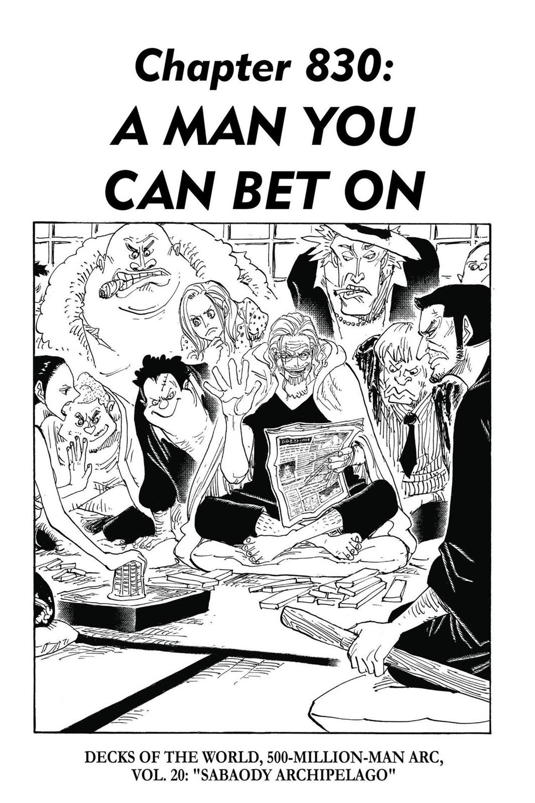 One Piece Manga Manga Chapter - 830 - image 1