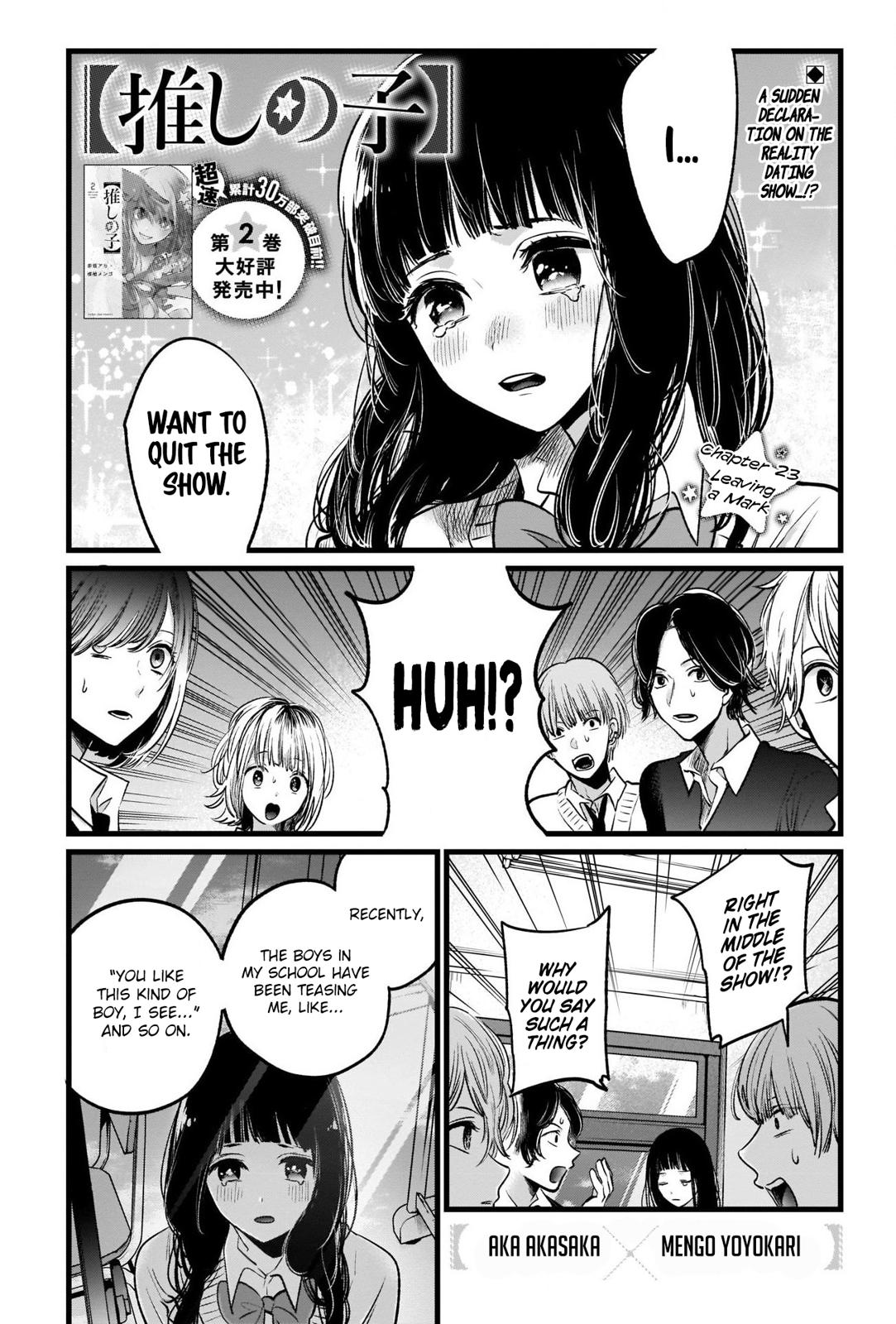 Oshi No Ko Manga Manga Chapter - 23 - image 2