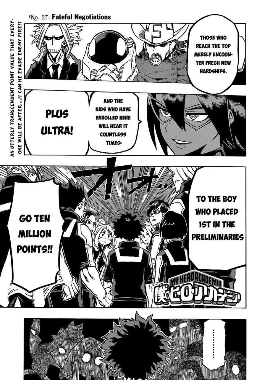 My Hero Academia Manga Manga Chapter - 27 - image 1