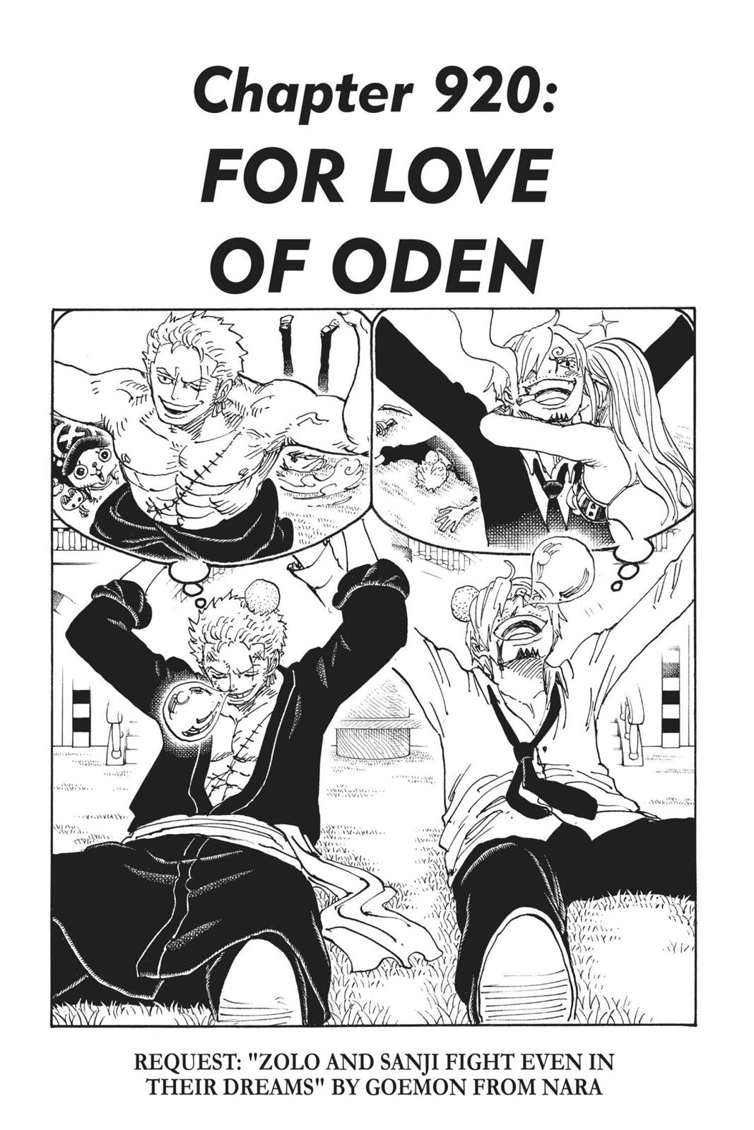 One Piece Manga Manga Chapter - 920 - image 1