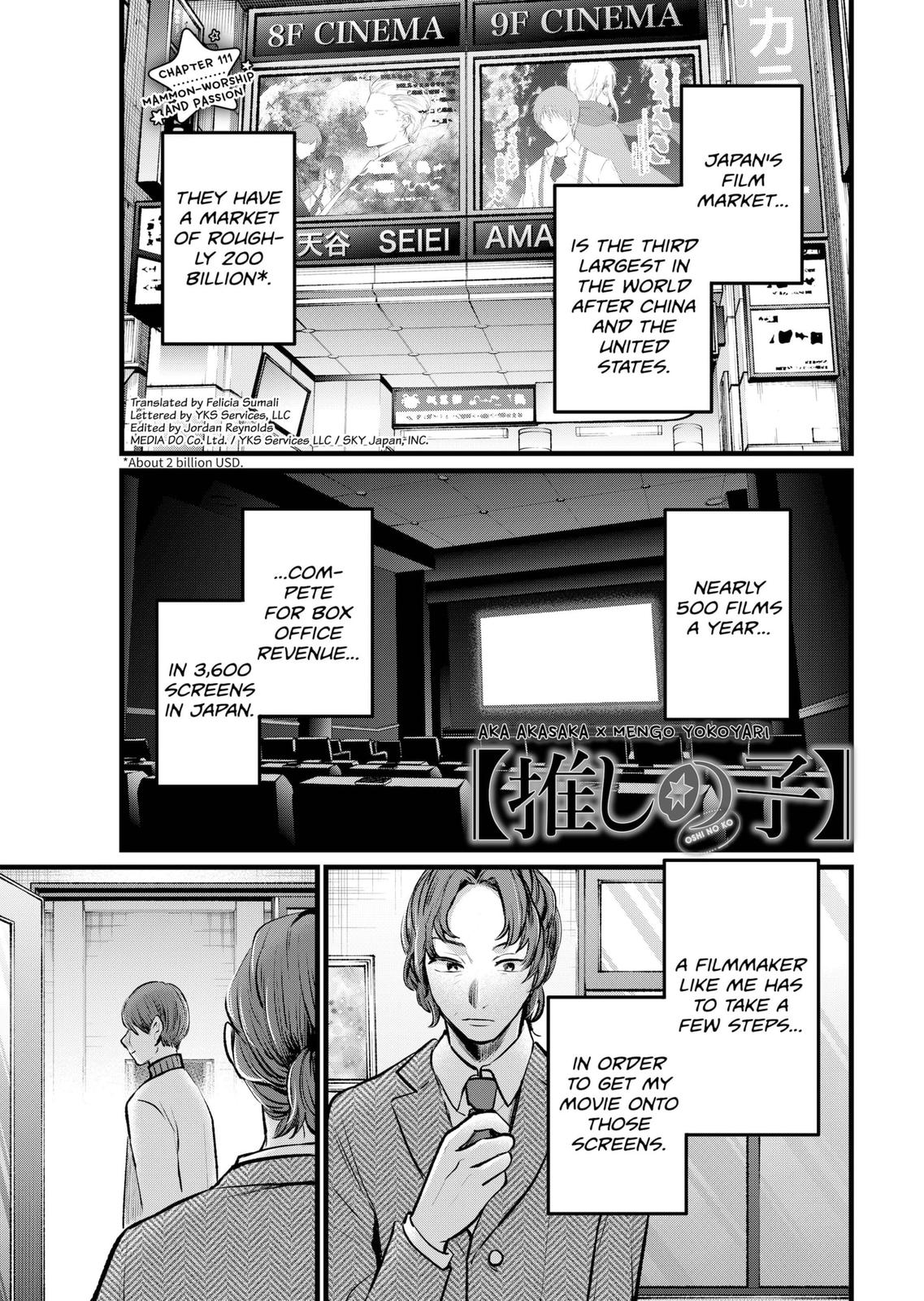 Oshi No Ko Manga Manga Chapter - 111 - image 1