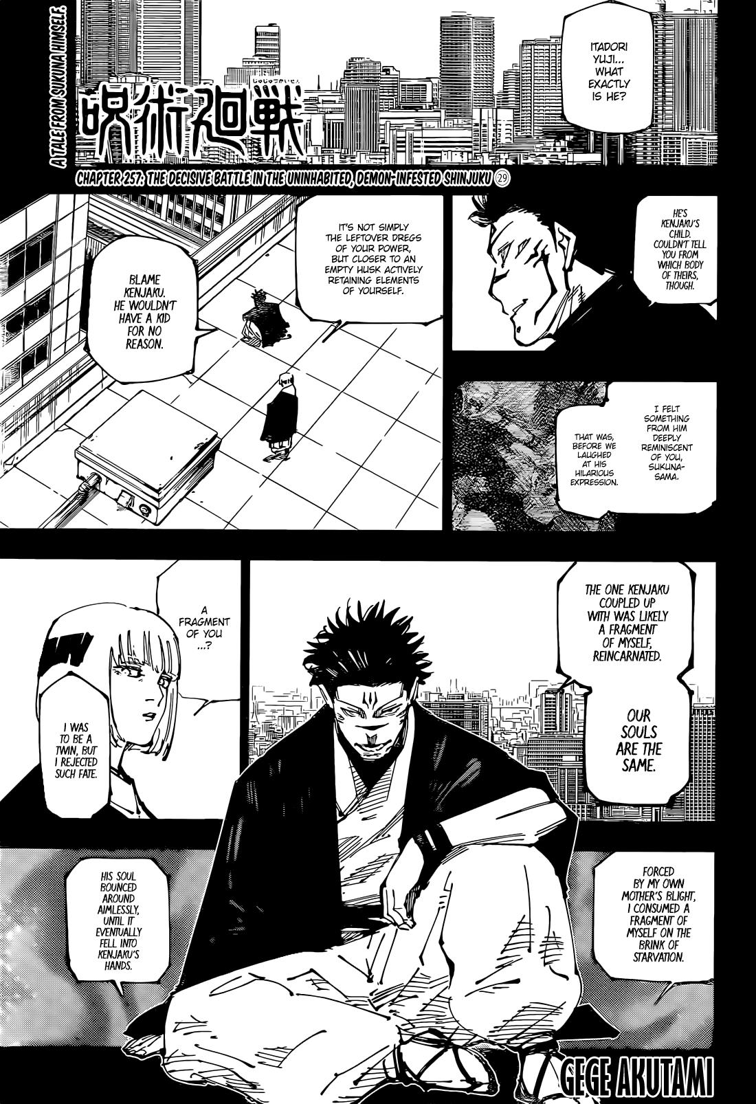 Jujutsu Kaisen Manga Chapter - 257 - image 1