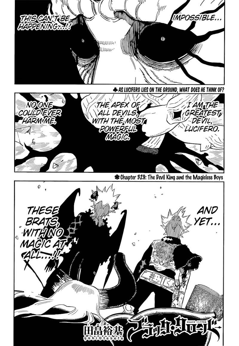 Black Clover Manga Manga Chapter - 329 - image 1