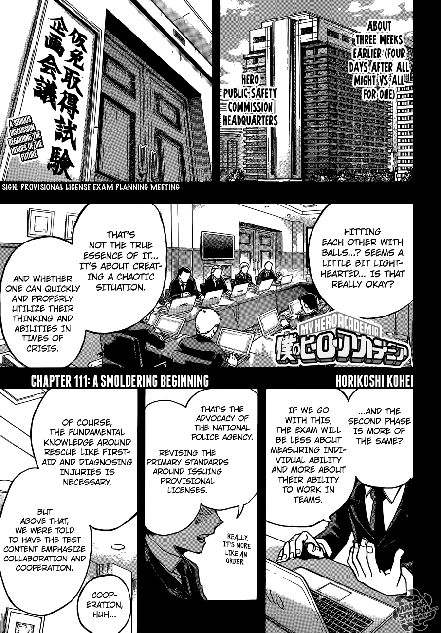 My Hero Academia Manga Manga Chapter - 111 - image 1