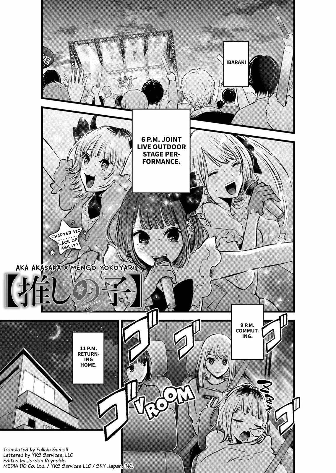 Oshi No Ko Manga Manga Chapter - 120 - image 1