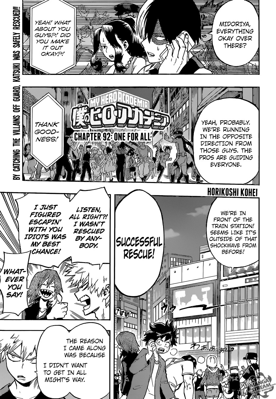 My Hero Academia Manga Manga Chapter - 92 - image 1