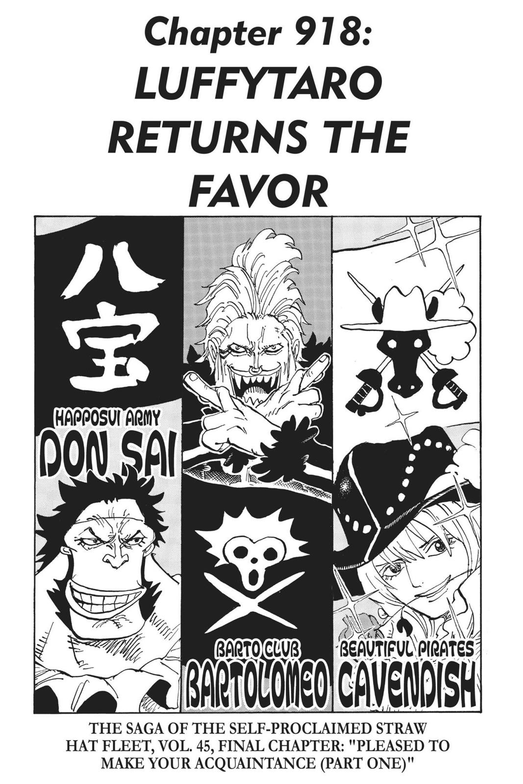 One Piece Manga Manga Chapter - 918 - image 1