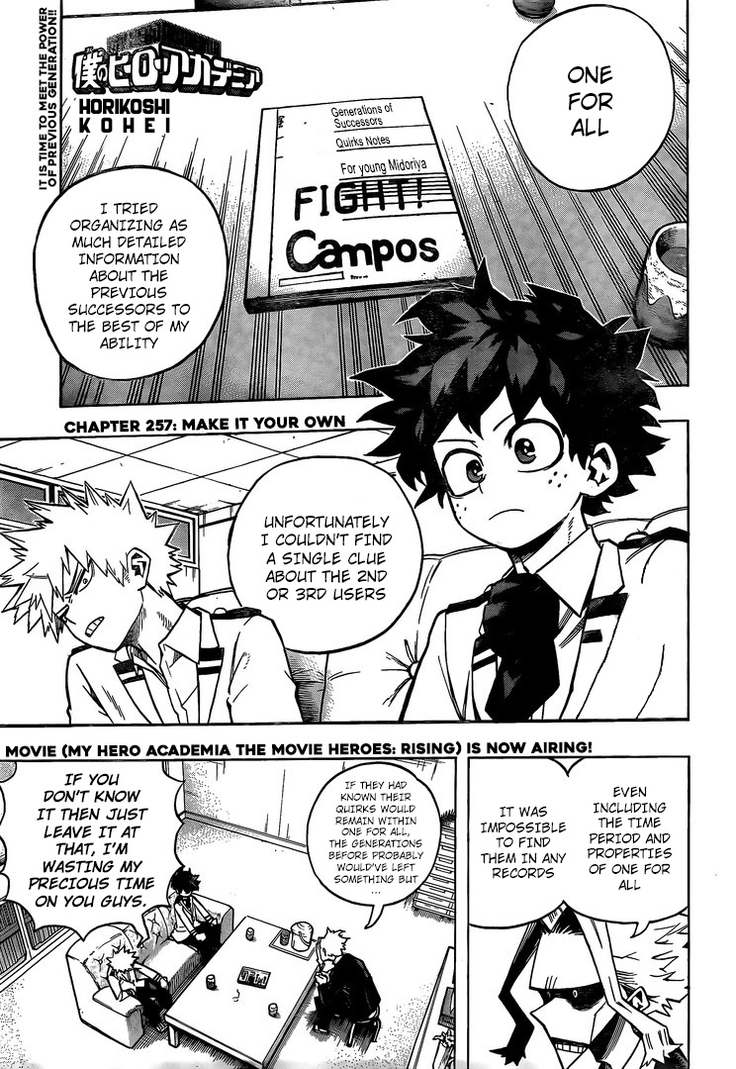 My Hero Academia Manga Manga Chapter - 257 - image 1