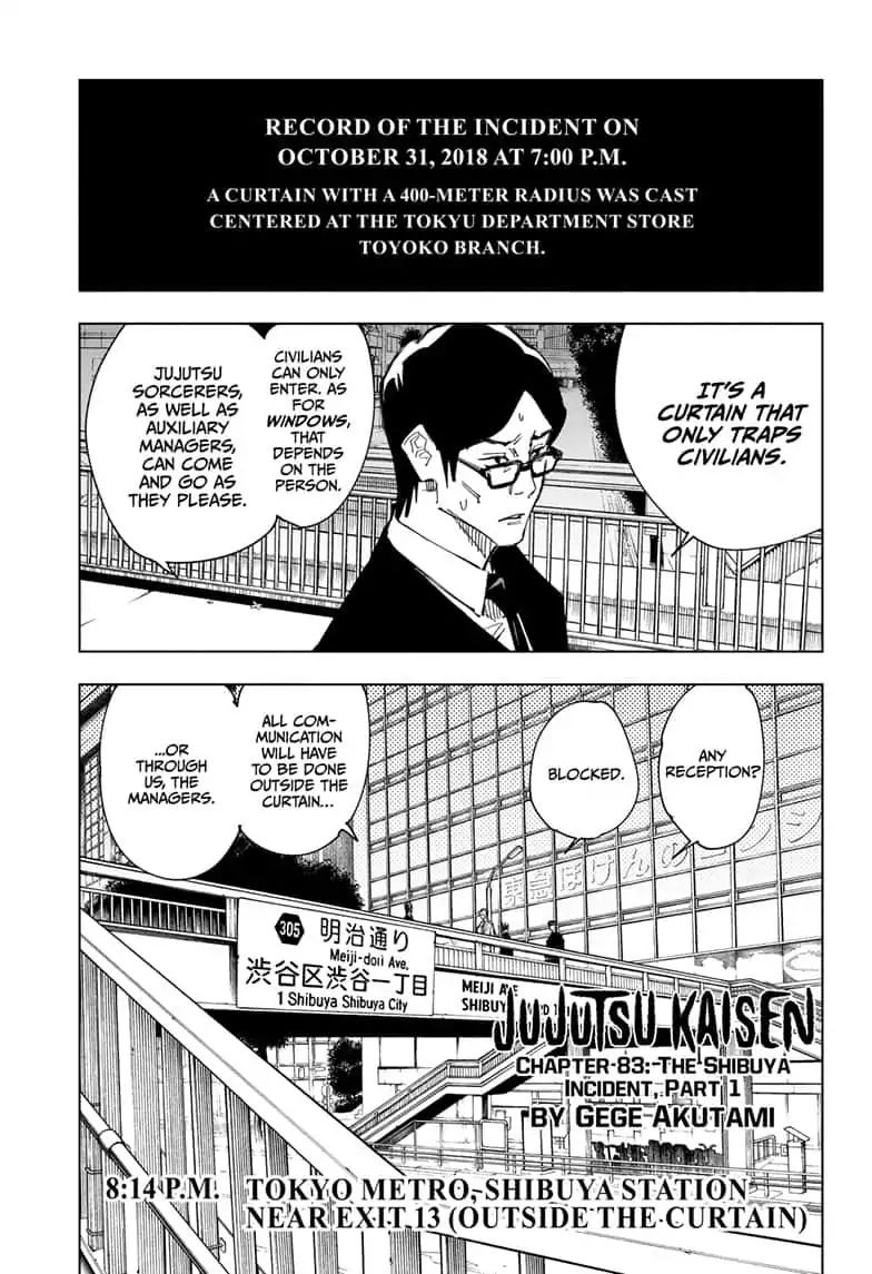 Jujutsu Kaisen Manga Chapter - 83 - image 1
