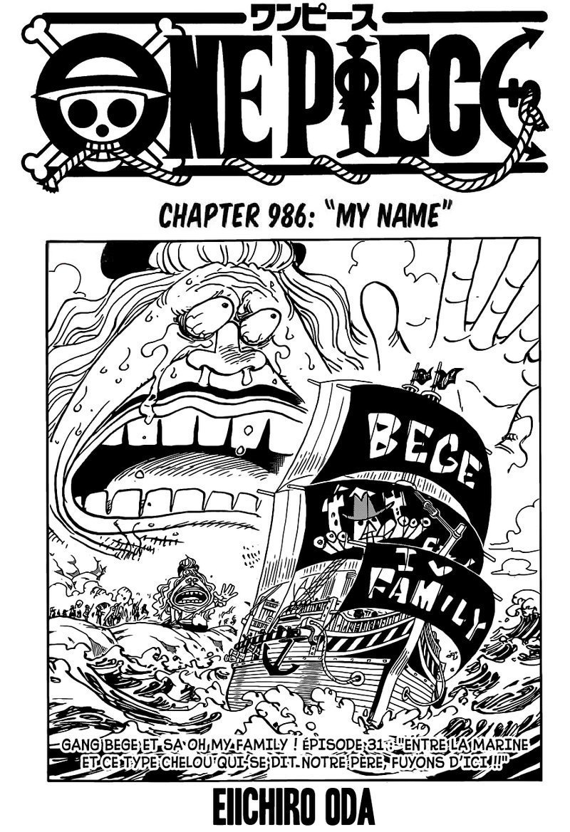 One Piece Manga Manga Chapter - 986 - image 1