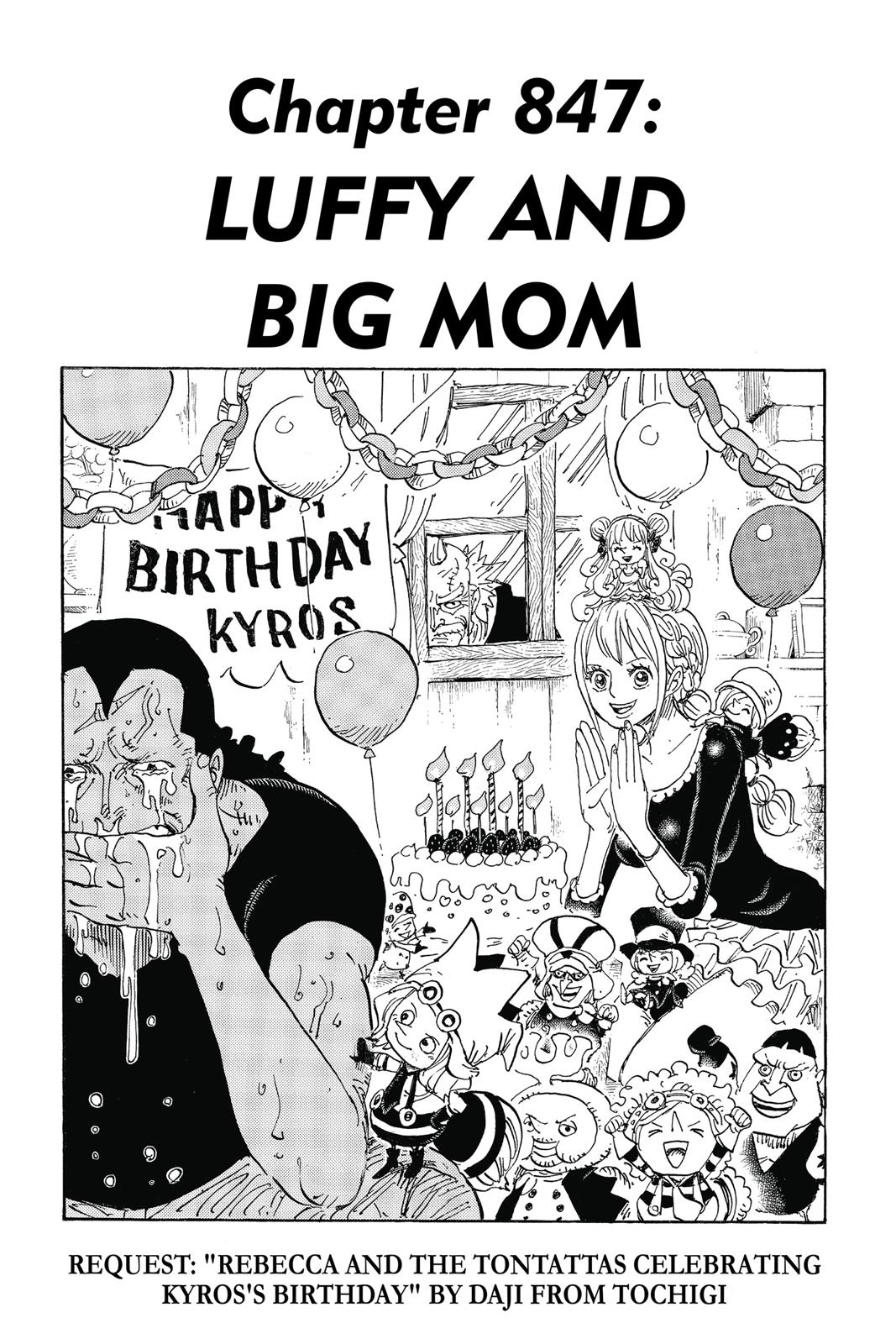 One Piece Manga Manga Chapter - 847 - image 1