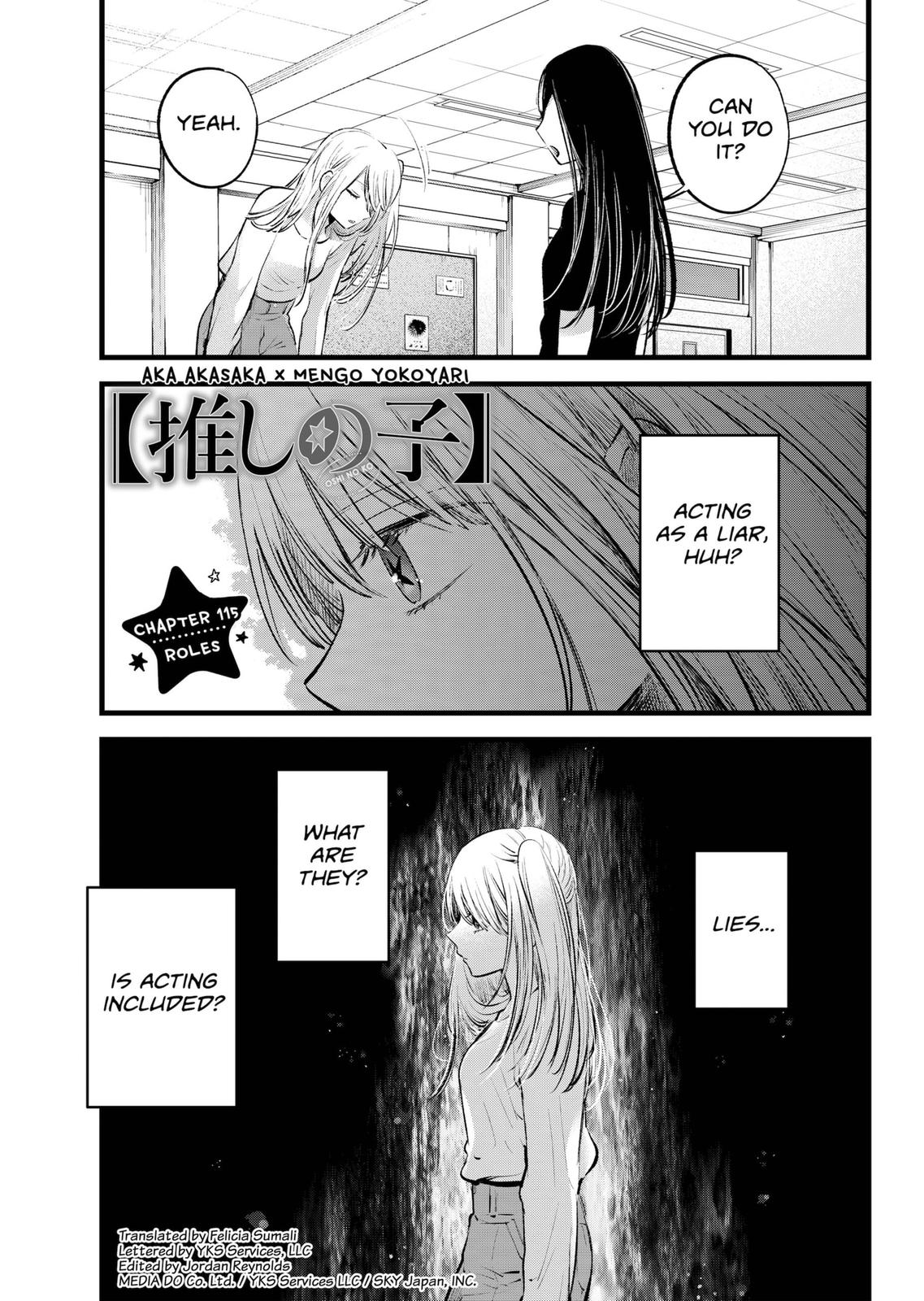 Oshi No Ko Manga Manga Chapter - 115 - image 1