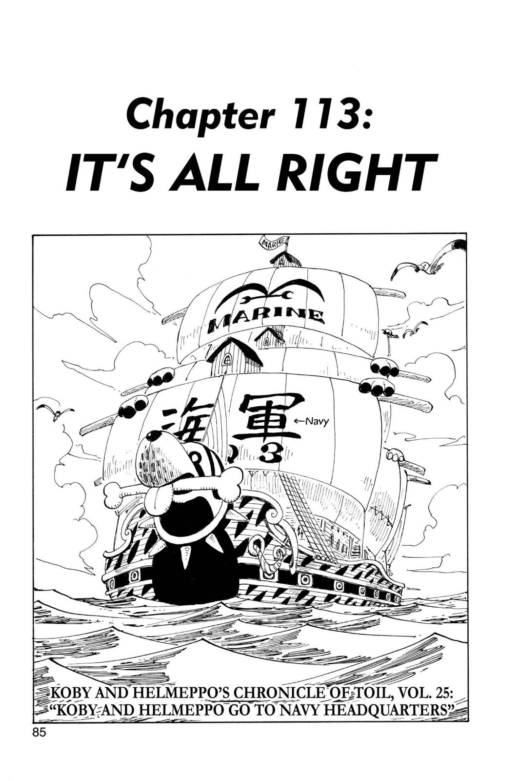 One Piece Manga Manga Chapter - 113 - image 1