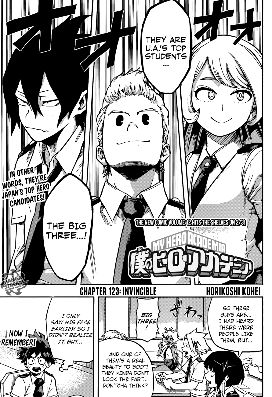 My Hero Academia Manga Manga Chapter - 123 - image 1
